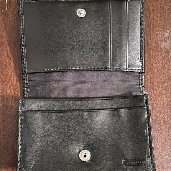 COACH y2k Black Signature Canvas Small CardHolder Wallet - Picture 8 of 11